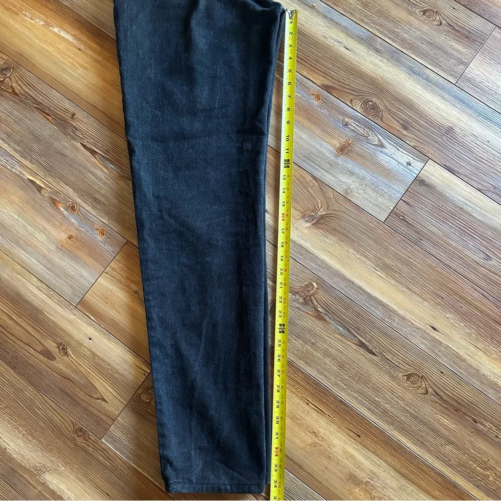 PrettyLittleThing Black Denim High Waisted Straight Leg Jeans Size 8 Tall/Long - Picture 7 of 7